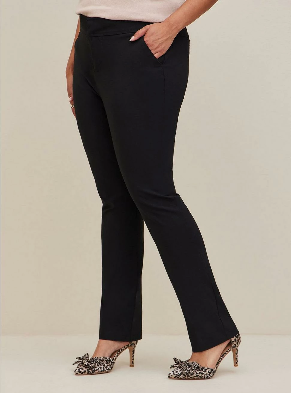 TORRID Trouser Straight Deluxe Stretch Mid-Rise Pant - Image 2