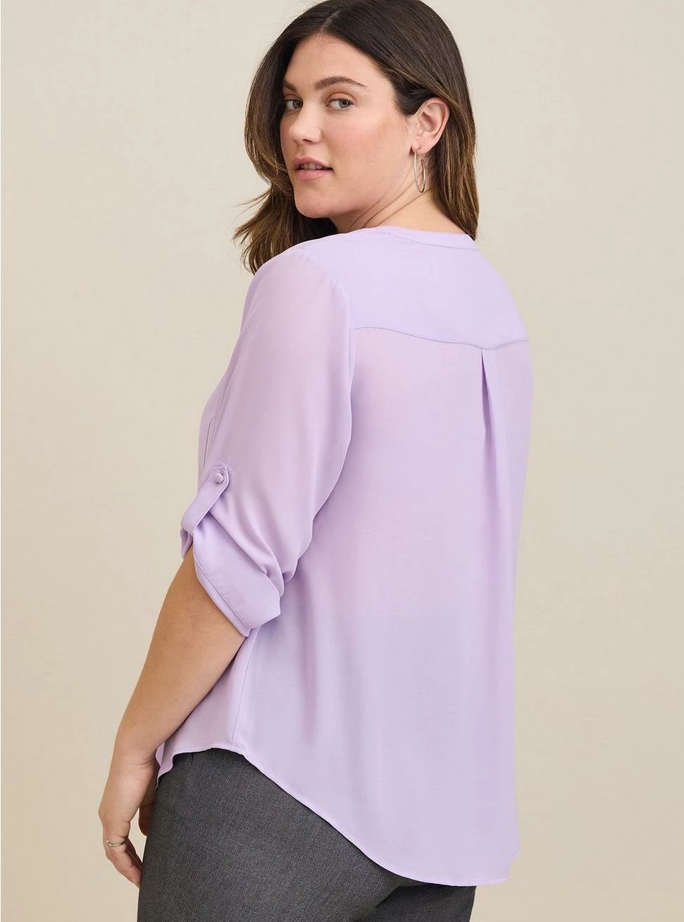 TORRID Harper Georgette Pullover 3/4 Sleeve Blouse - Image 3