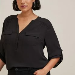 TORRID Harper Georgette Pullover 3/4 Sleeve Blouse