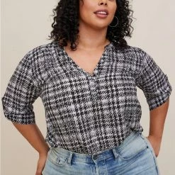 TORRID Harper Georgette Pullover 3/4 Sleeve Blouse