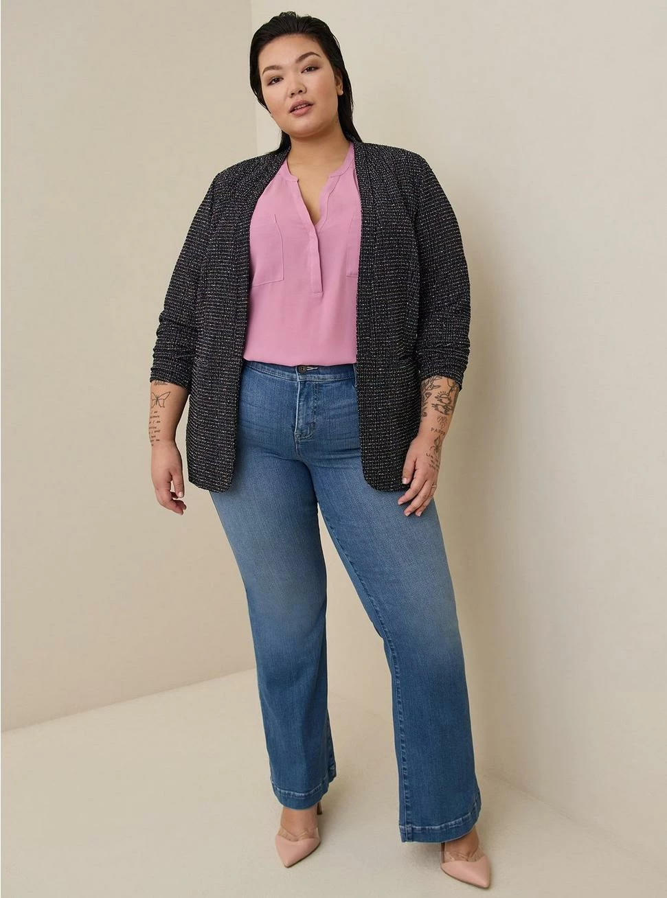 TORRID Harper Georgette Pullover 3/4 Sleeve Blouse - Image 2