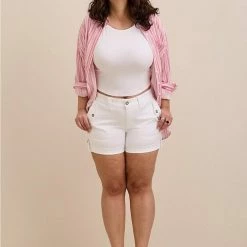 TORRID 3.5 Inch Military Stretch Twill Mid-Rise Short