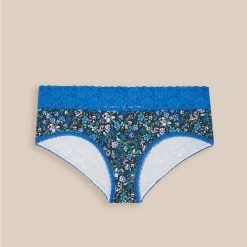 TORRID Cotton Mid-Rise Cheeky Lace Trim Panty