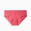 TORRID Cotton Mid-Rise Hipster Lace Trim Panty