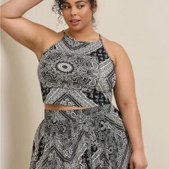 TORRID Foxy High Neck Crop Top