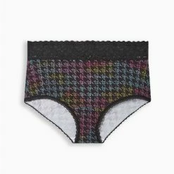 TORRID Cotton Mid-Rise Brief Lace Trim Panty