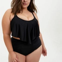 TORRID Wireless V Flounce Bikini Top