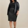 TORRID Black Faux Pleather Pencil Skirt