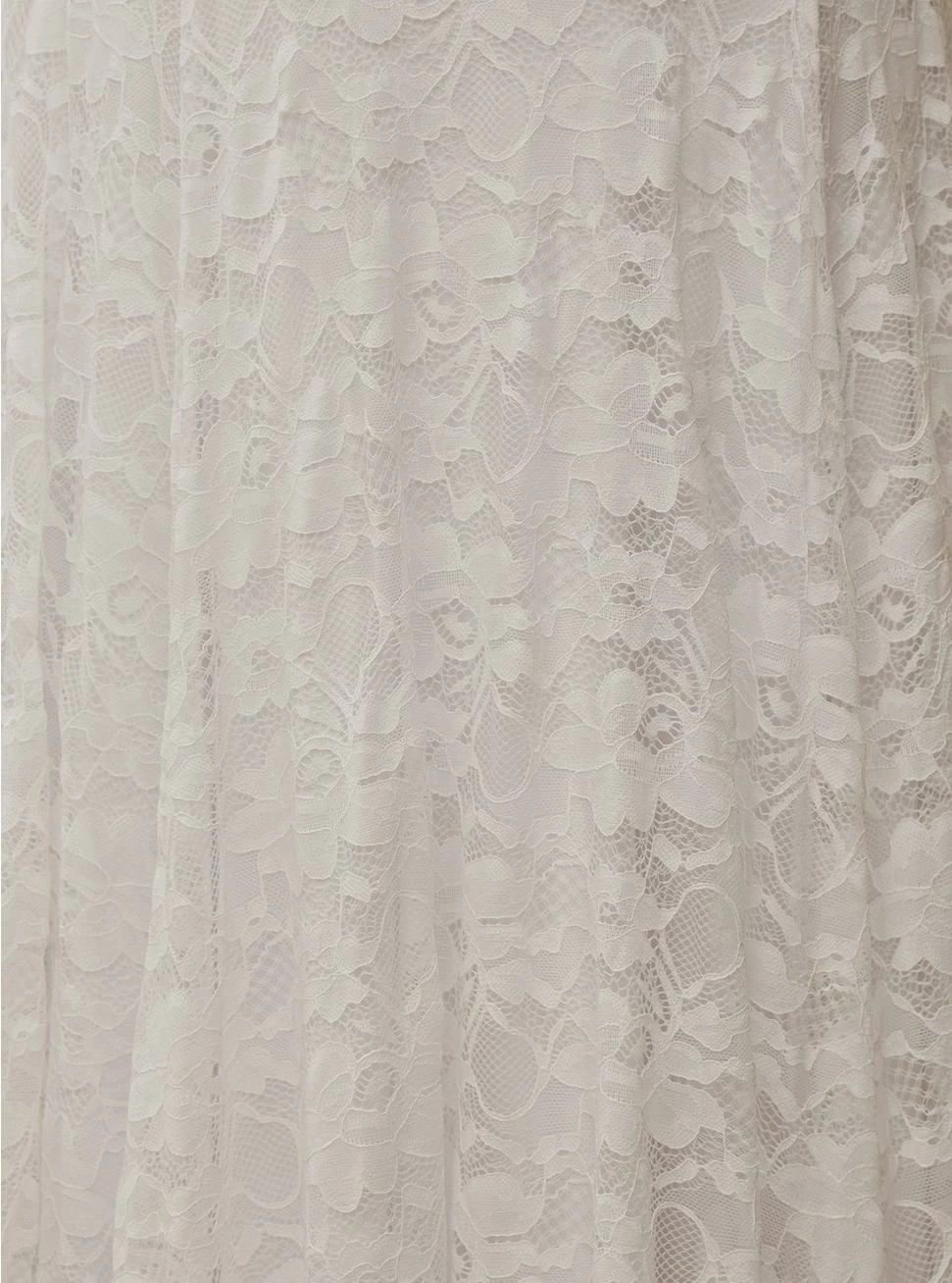 TORRID White Lace Off Shoulder A-Line Wedding Dress - Image 4