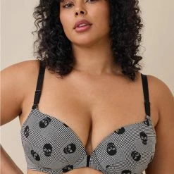 TORRID T-Shirt Lightly Lined Print Front Close 360° Back Smoothing™ Bra