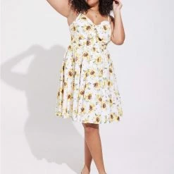 TORRID Mini Poplin Tie-Front Skater Dress