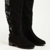 TORRID Corset Knee Boot - Faux Suede Plaid Black (WW)