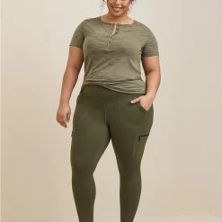 HAPPYCAMPER Happy Camper Performance Core Full Length Active Legging With Cargo Pocket