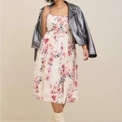 TORRID Midi Chiffon Pleated Dress