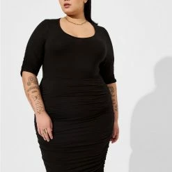 TORRID Mini Super Soft Elbow Sleeve Bodycon Dress