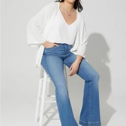 TORRID Gauze Crochet Inset Kimono