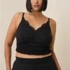 TORRID Lace Smocked Crop Top
