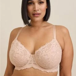 TORRID Full-Coverage Balconette Unlined Lace Straight Back Bra