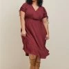 TORRID Midi Swiss Linen Surplice Dress