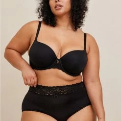 TORRID Second Skin High Rise Brief Lace Trim Panty