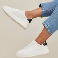 TORRID Chunky Lace-Up Sneaker - White & Black (WW)