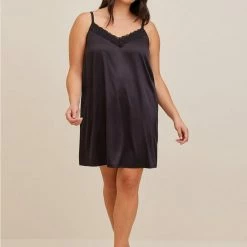 TORRID Dream Satin Lace Trim Sleep Cami Gown