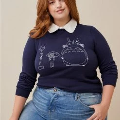 TORRID Her Universe Studio Ghibli My Neighbor Totoro Collared Sweater