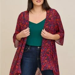 TORRID Lurex Chiffon Kimono