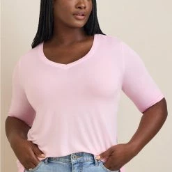 TORRID Favorite Tunic Super Soft V-Neck Hi-Low Tee