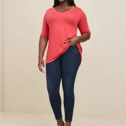 TORRID Favorite Tunic Super Soft V-Neck Hi-Low Tee