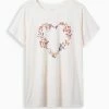 Null Floral Heart Everyday Signature Jersey Crew Neck Tee