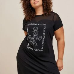 TORRID Disney Minnie Mouse T-Shirt Mini Mesh Yoke Dress