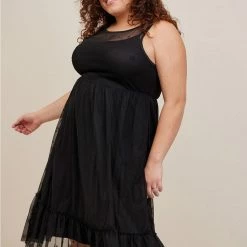 TORRID Disney Minnie Mouse Maxi Sheer Mesh Layering Dress