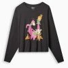 TORRID Warner Bros Flintstone Classic Fit Cotton Crew Neck Long Sleeve Crop Top