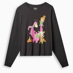 TORRID Warner Bros Flintstone Classic Fit Cotton Crew Neck Long Sleeve Crop Top