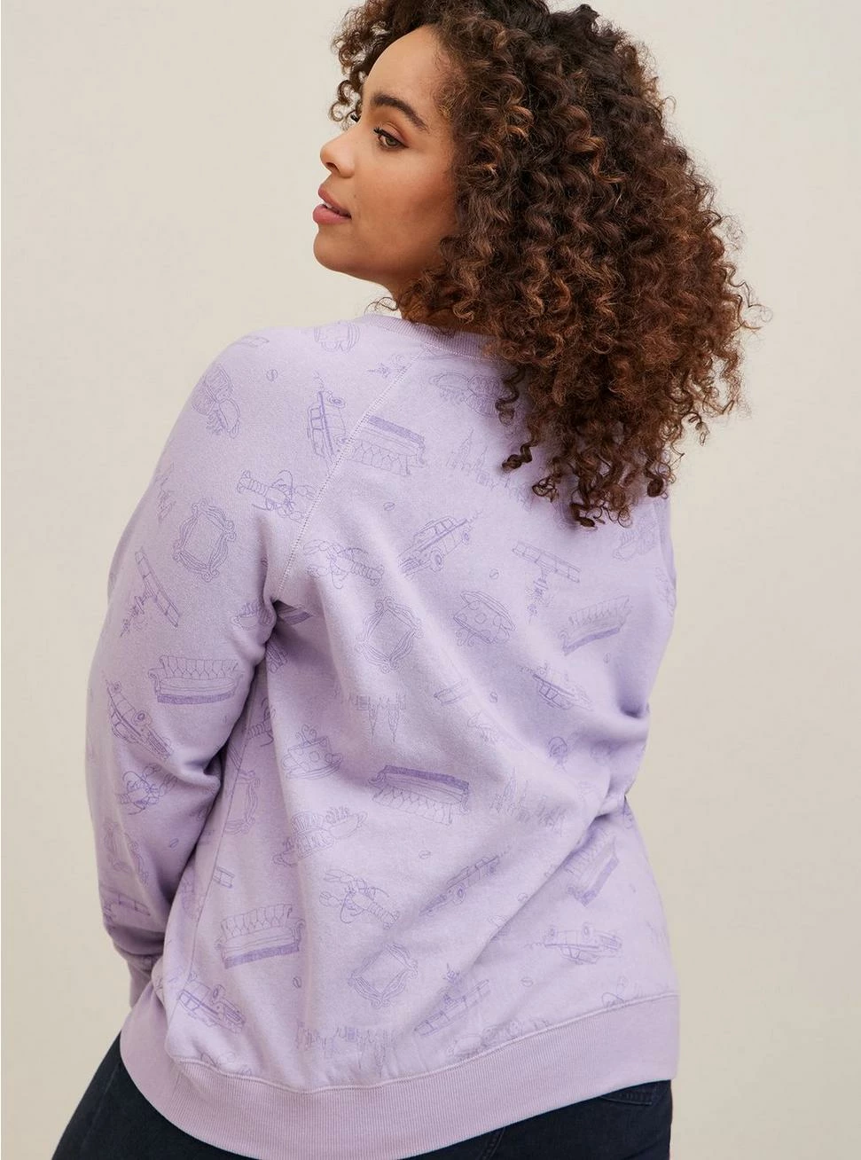 TORRID Warner Bros Friends Classic Fit Cozy Fleece Crew Neck Sweatshirt - Image 3