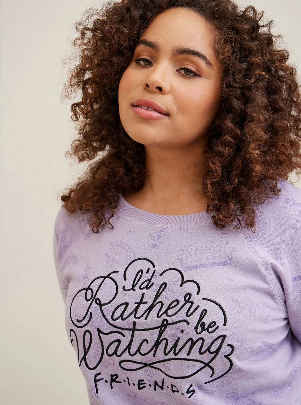 TORRID Warner Bros Friends Classic Fit Cozy Fleece Crew Neck Sweatshirt - Image 4