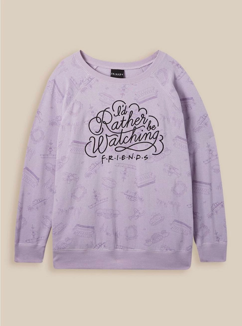 TORRID Warner Bros Friends Classic Fit Cozy Fleece Crew Neck Sweatshirt - Image 5