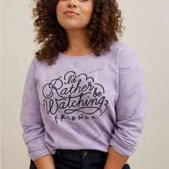 TORRID Warner Bros Friends Classic Fit Cozy Fleece Crew Neck Sweatshirt