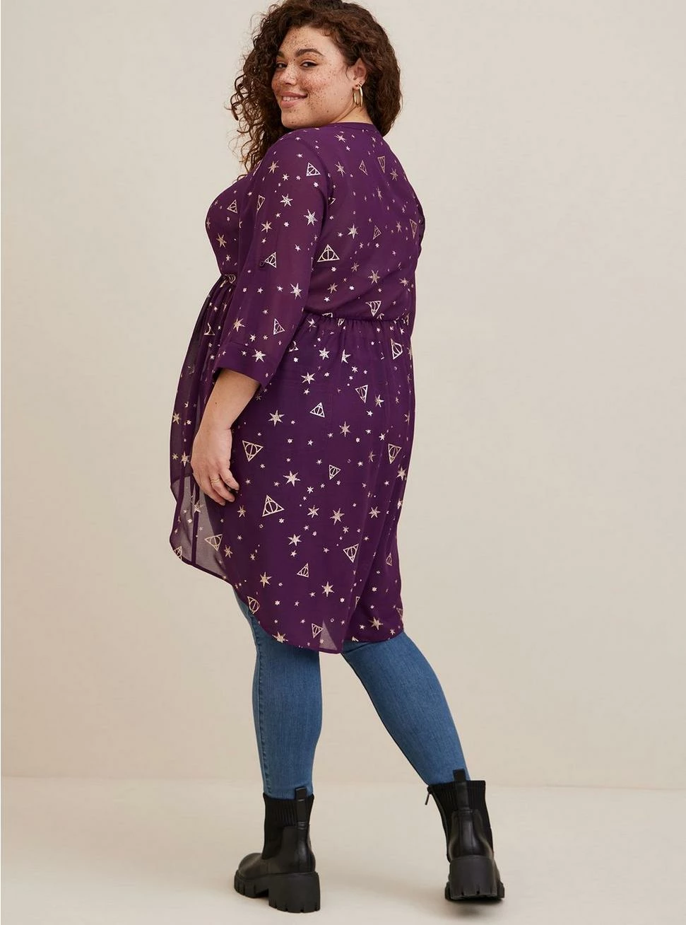 TORRID Warner Bros Harry Potter Lexi Chiffon Hi Low Blouse - Image 3