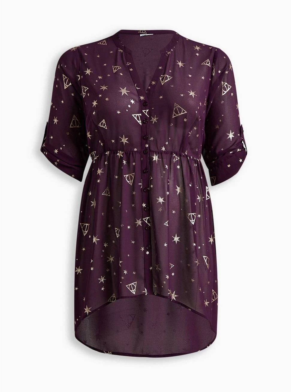 TORRID Warner Bros Harry Potter Lexi Chiffon Hi Low Blouse - Image 5