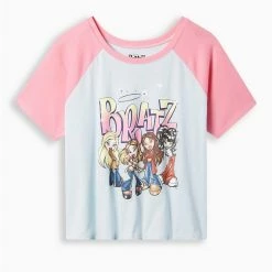 Null Bratz Slim Fit Cotton Crop Raglan