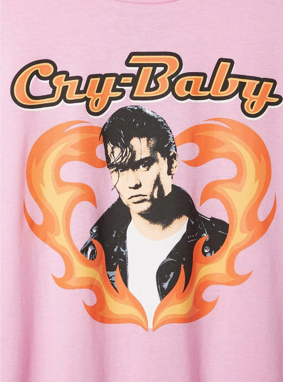 Null Crybaby Slim Fit Cotton Long Sleeve Lettuce Hem Crop Tee - Image 4