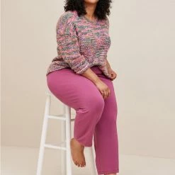 TORRID Spacedye Pullover Drop Shoulder Crop Sweater