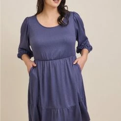 TORRID At The Knee Slub Rib Voluminous Dress