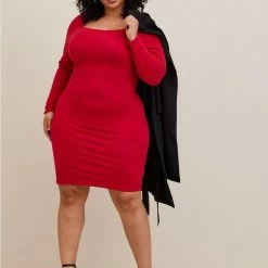 TORRID Mini Foxy Square Neck Bodycon Dress