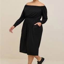 TORRID Midi Supersoft Slit Dress