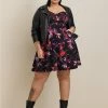 TORRID Mini Scuba Lace-Up Fit And Flare Dress