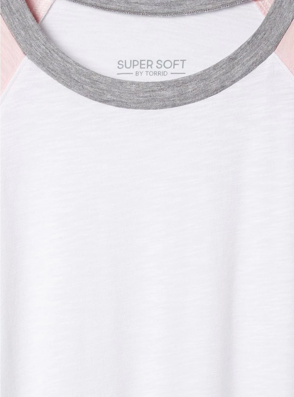 TORRID Classic Fit Super Soft Slub Crew Neck Varsity Raglan Tee - Image 4