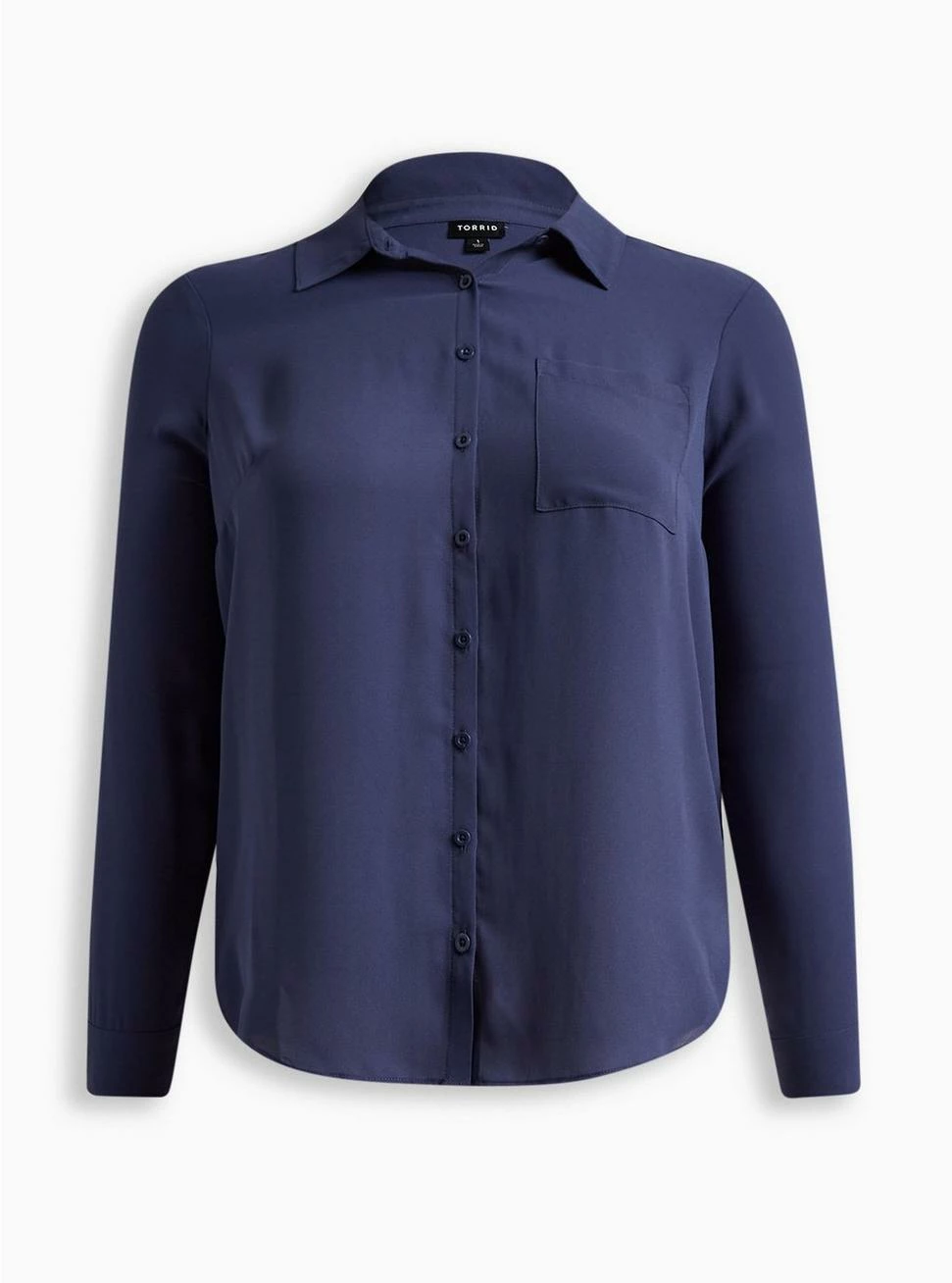 TORRID Lizzie Georgette Button-Up Long Sleeve Shirt - Image 5